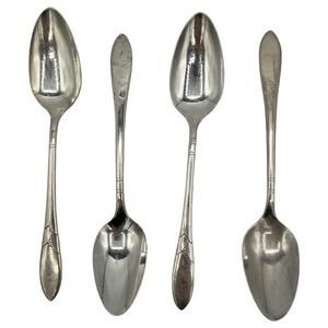 4 Oneida Community LADY HAMILTON Silverplate Teaspoons 6 1/8" Flatware